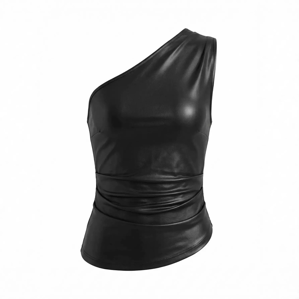 Zara Spring Solid Off Shoulder Ruched Bodycon Top